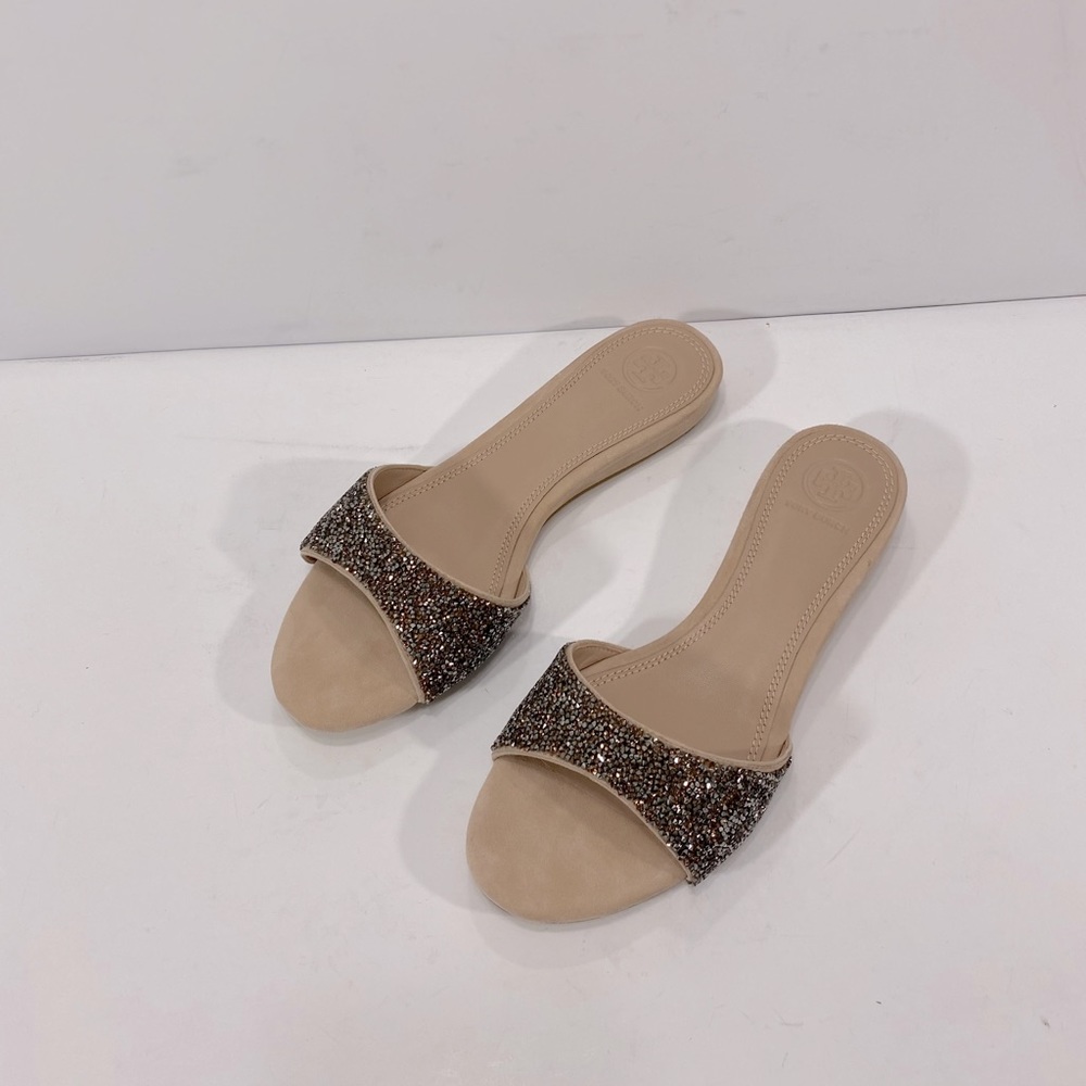 New Tory Burch Elodie Suede Slide - Picture 3 of 16